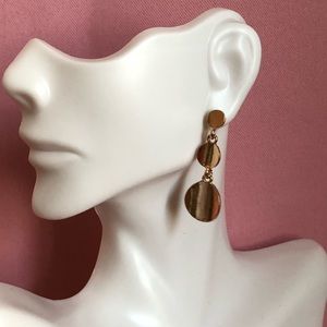 Gold Hoop Drop Earrings